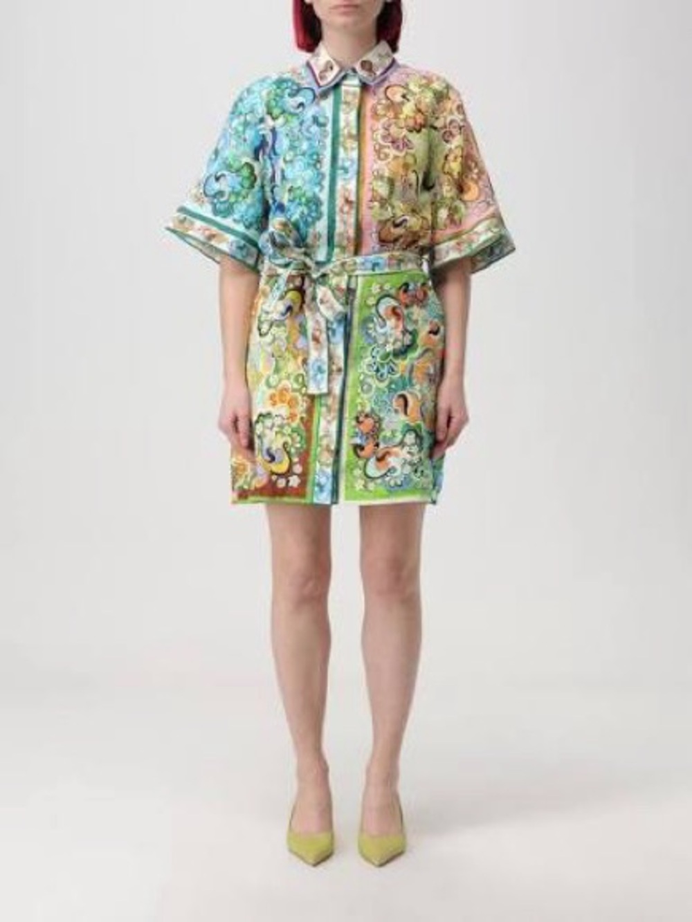 Alemais Multicolor Floral Shirt Dress